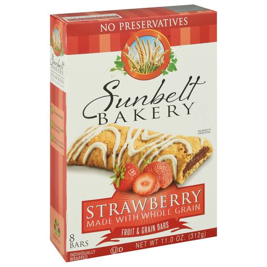 Sunbelt Bakery Strawberry Flaovoured Soft Baked Bars (8 ct)
