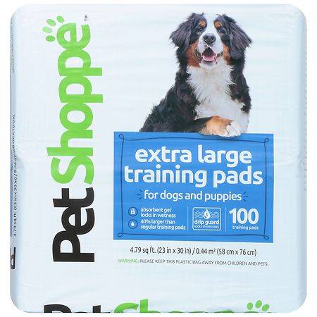 PetShoppe Extra Large Training Pads For Dogs & Puppies, Extra Large 23 in x 30 in (100 ct)