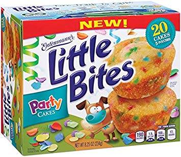 Entenmann's Little Bites Party Cake Muffins, 20 Pouch Value Pack (1X20|1 Unit per Case)