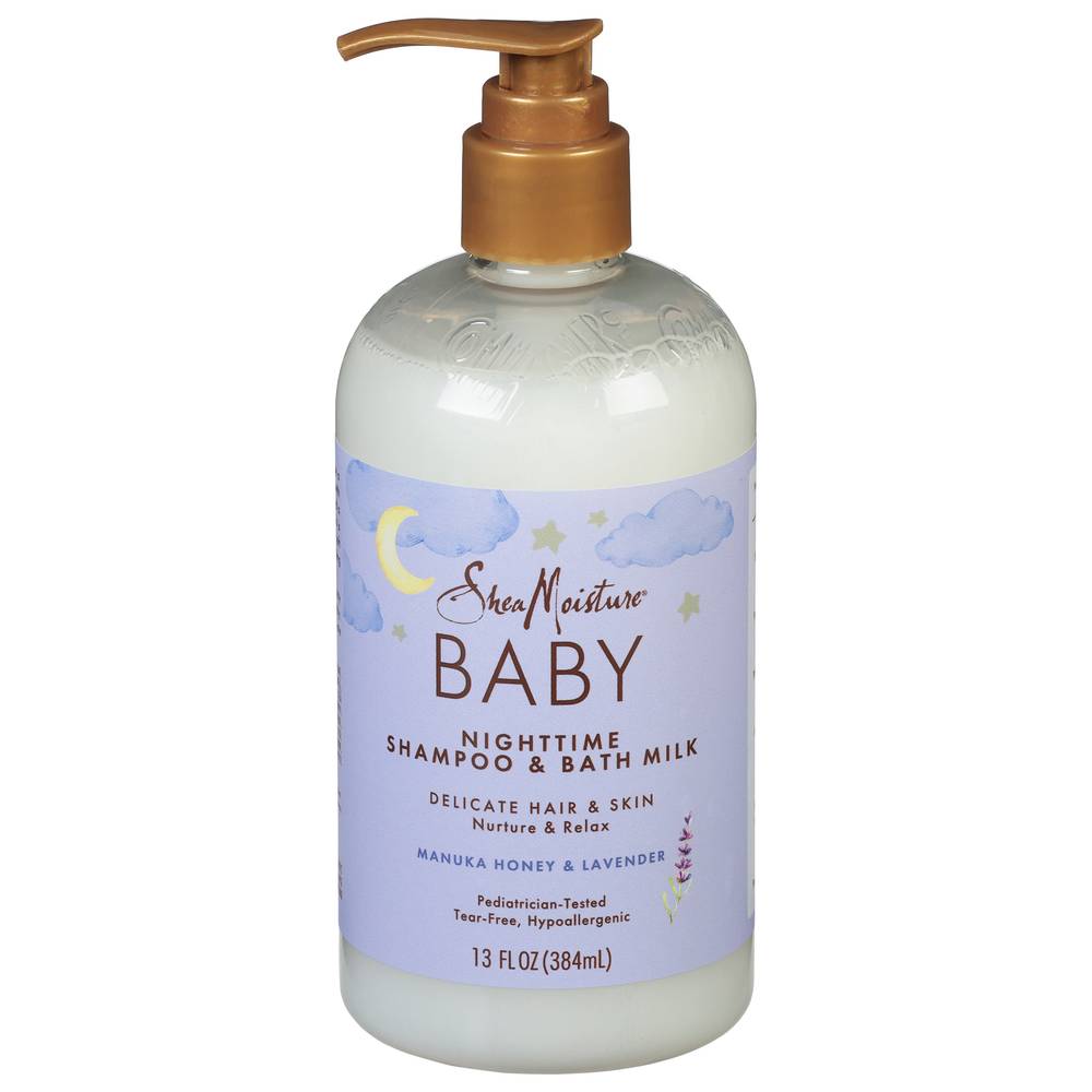 Shea Moisture Baby Nighttime Manuka Honey & Lavender Shampoo & Bath Milk