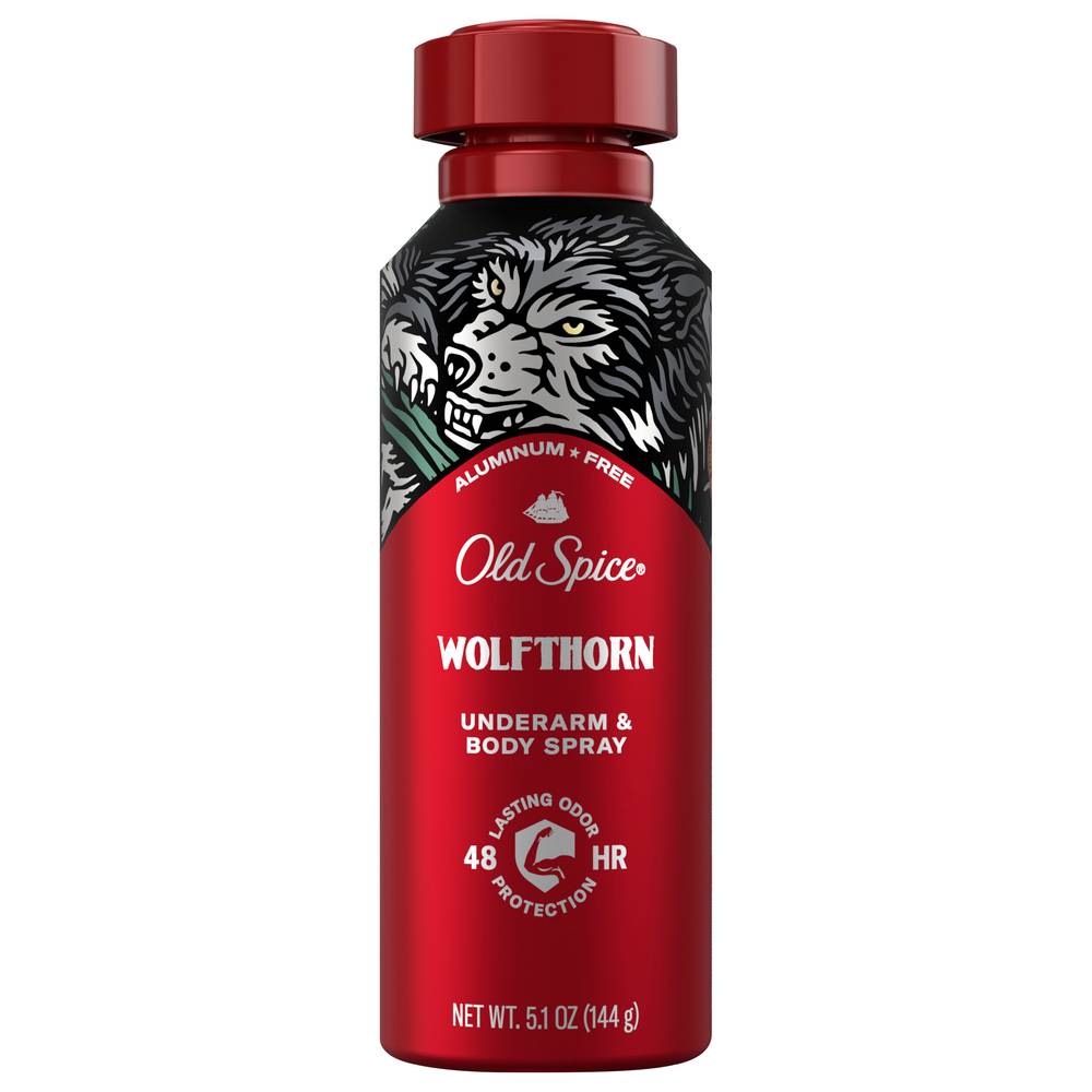 Old Spice Wolfthorn Aluminum Free Body Spray (5.1 oz)