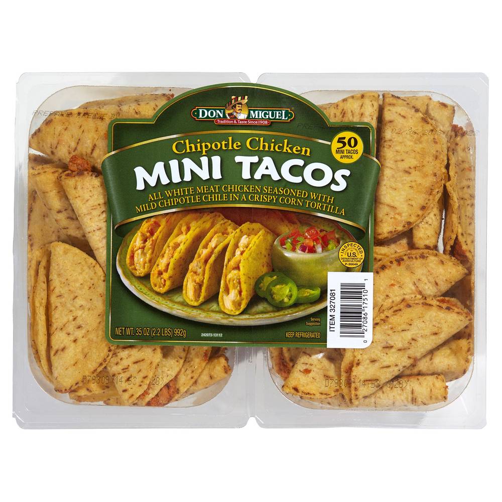 Don MIguel Chipotle Chicken Mini Tacos, 35 oz