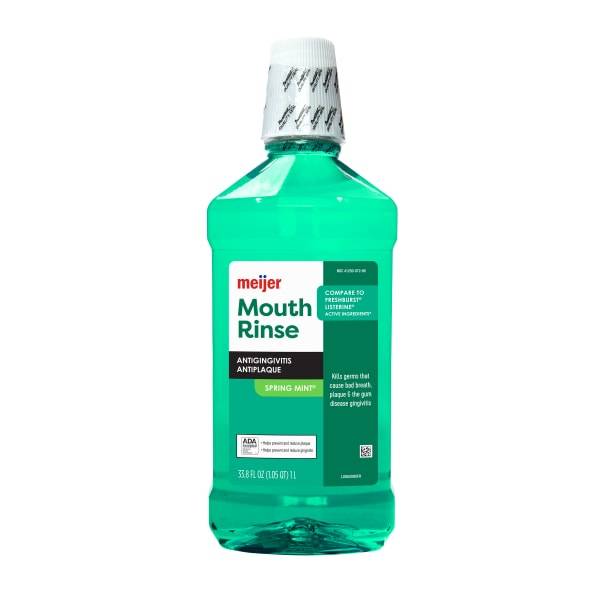 Meijer Antiseptic Mouthwash, Fresh Mint (34 oz)