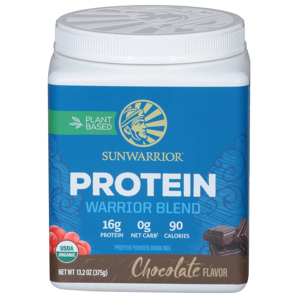 Sunwarrior Warrior Blend Chocolate Flavor Plant-Based Protein (13.2 oz)