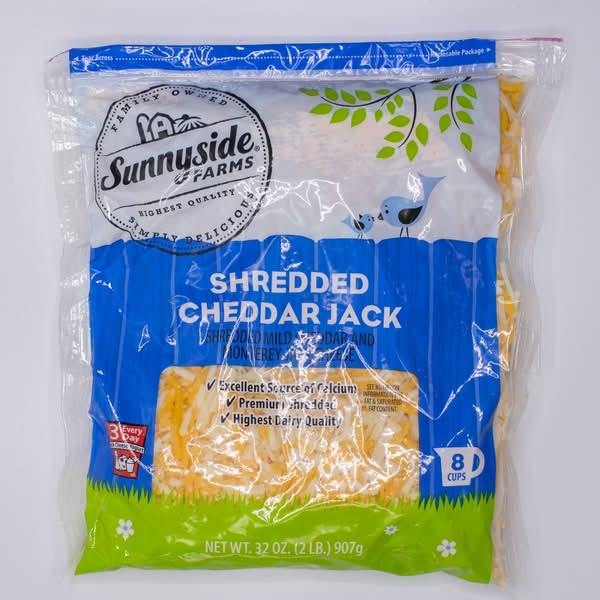 Sunnyside Farms Fancy Shredded Cheddar Jack Cheese (32 oz)