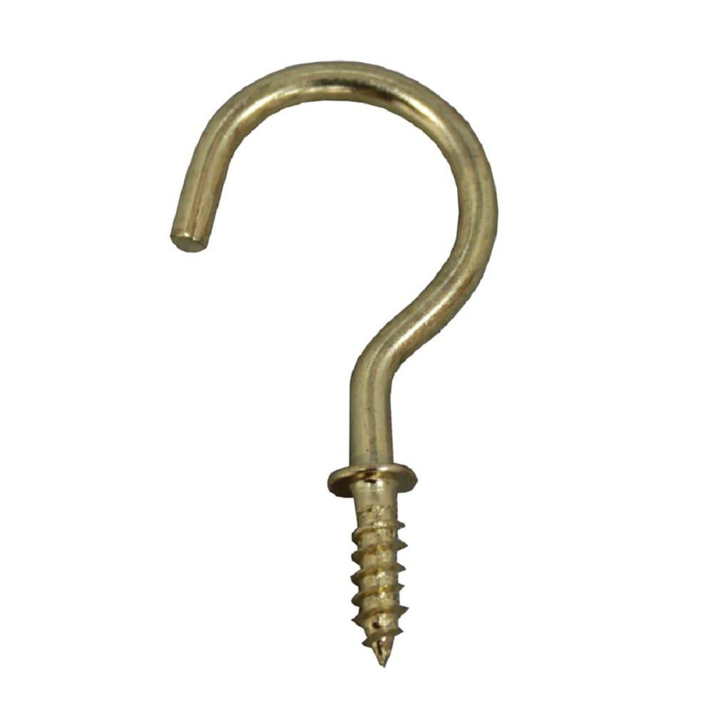 Project Source 2.07-in Brass Steel Cup Hook (4-Pack) | 08-3831