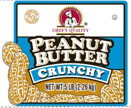 Chef's Quality - Crunchy Peanut Butter - 5 lb tub