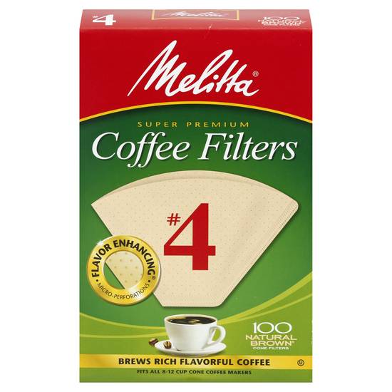 Melitta Natural Brown Super Premium Coffee Filters (100 ct)
