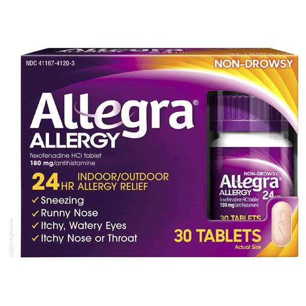 Allegra 24HR Non-Drowsy Antihistamine, 30 Tablets