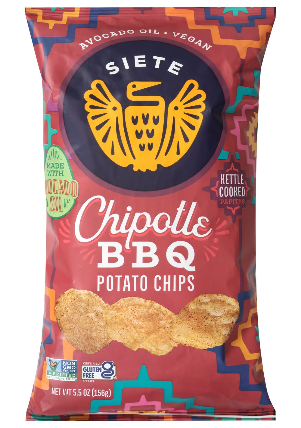 Siete Foods Kettle Cooked Potato Chips, Chipotle Bbq (5.5 oz)