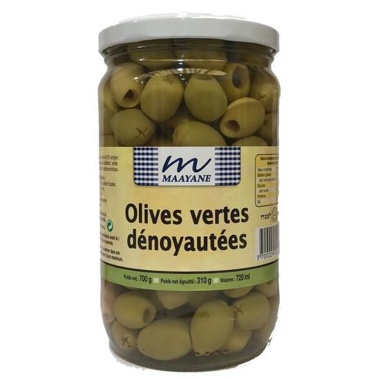 Olives vertes denoyautées casher MAAYANE 320g