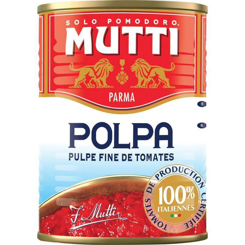 Pulpe de tomates fine Mutti 400g