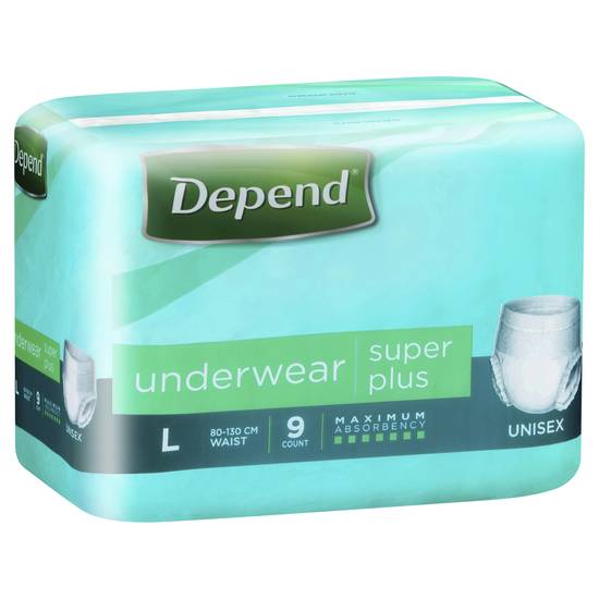 Buy Depend Unisex Underwear Super Plus Large 9 Pack Online at Chemist  Warehouse®