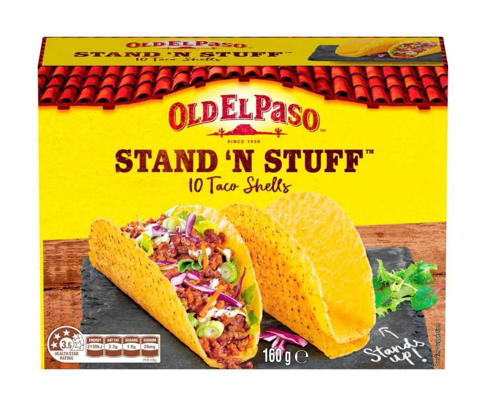 Old El Paso Stand N Stuff Taco Shells (140g, 10 pack)