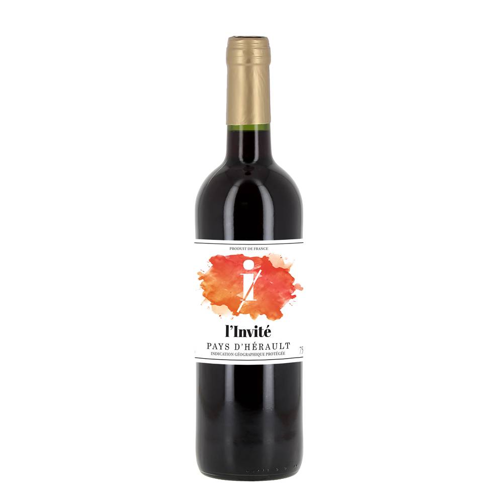 Produit Premier Prix - Vin rouge invité igp herault domestique (750ml)