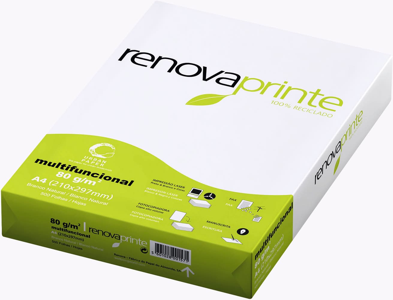 Resma de Papel de Impressão A4 500 Folhas 80g/m2