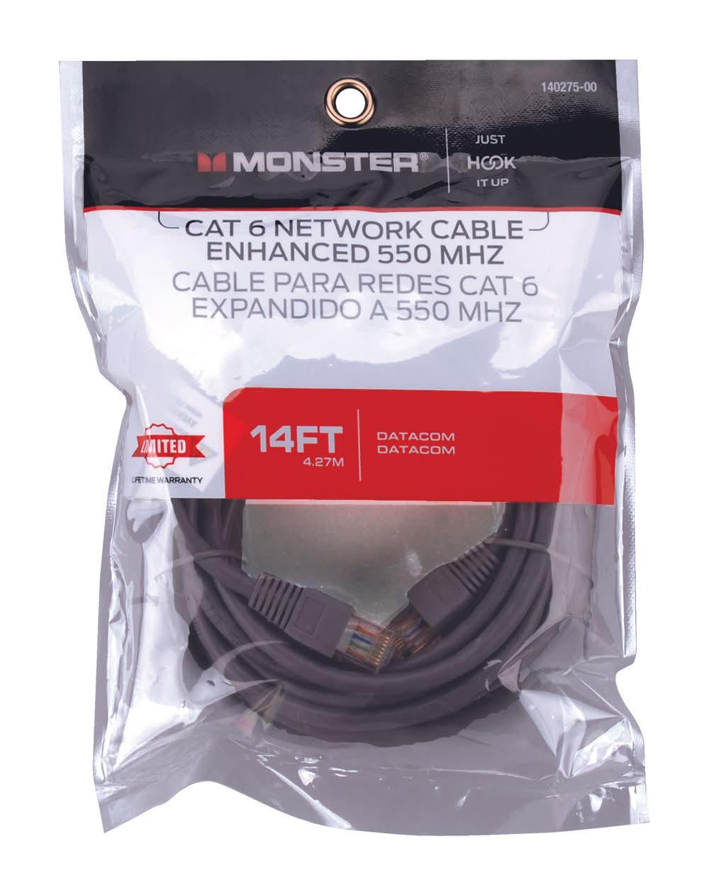 Monster Energy Just Hook It Up 14 Ft. L Category 6 Networking Cable