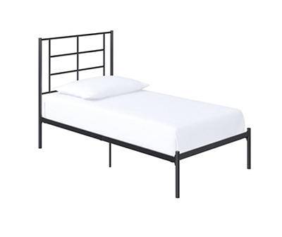 RealRooms Praxis Black Twin Platform Bed