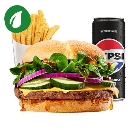 TeriyaKing Plant-Based Burger Zestaw