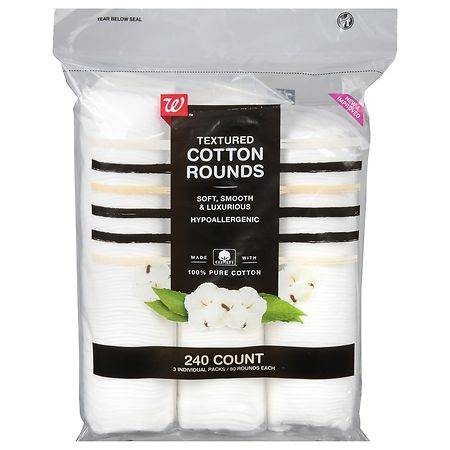 Walgreens Textured Cotton Rounds Soft Smooth & Luxurious