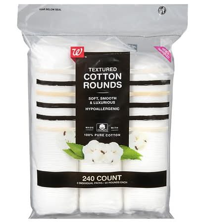 Walgreens Textured Cotton Rounds Soft Smooth & Luxurious