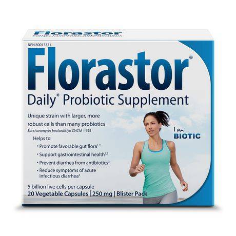 Florastor Daily Probiotic Supplement Capsules 250 mg (20 units)