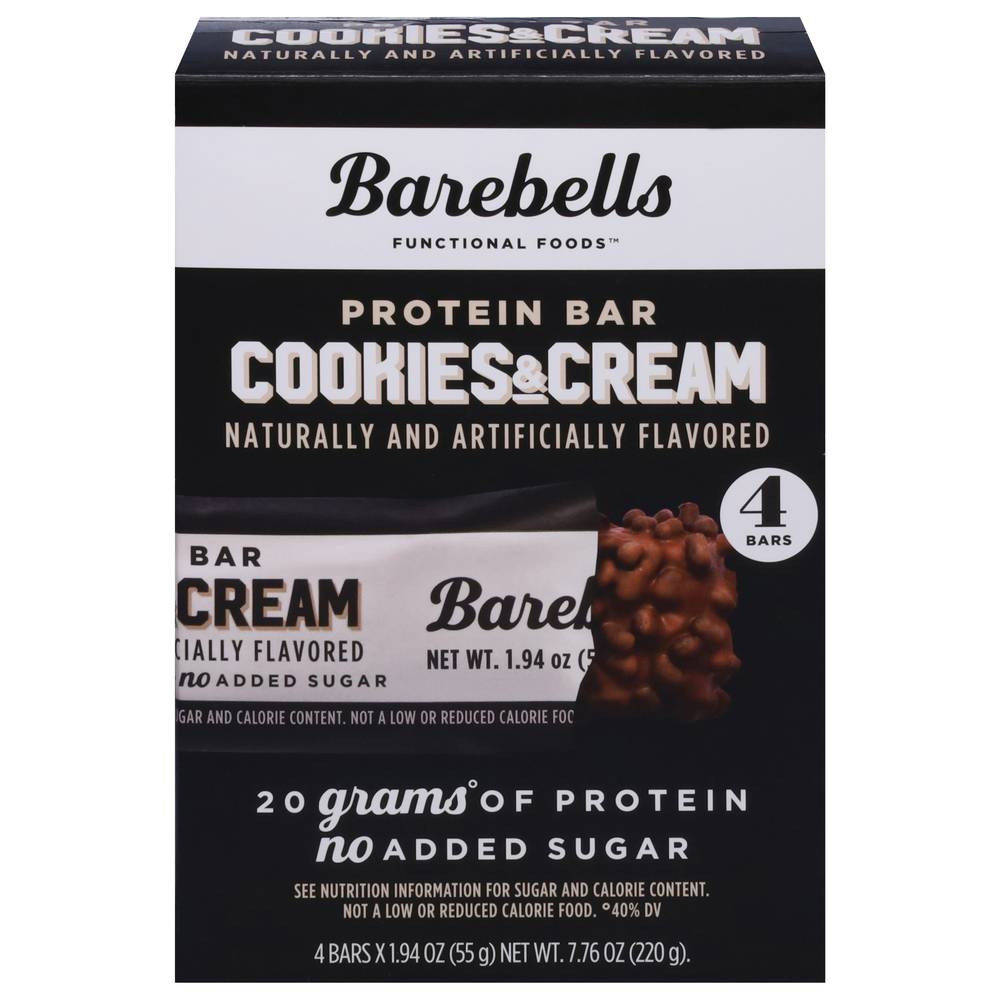 Barebells Protein Bars, Cookies-Cream (7.76 oz, 4 ct)