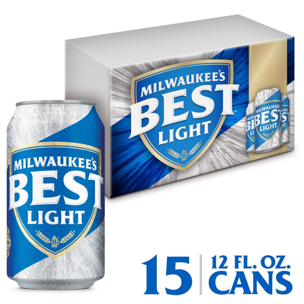 Milwaukee's Best Light American Style Lager Beer (15 x 12 fl oz)