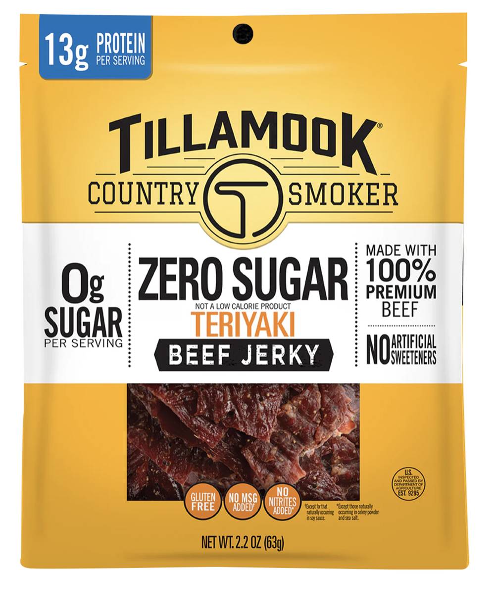 Tillamook Zero Sugar Teriyaki Beef Jerky (2.3 oz)