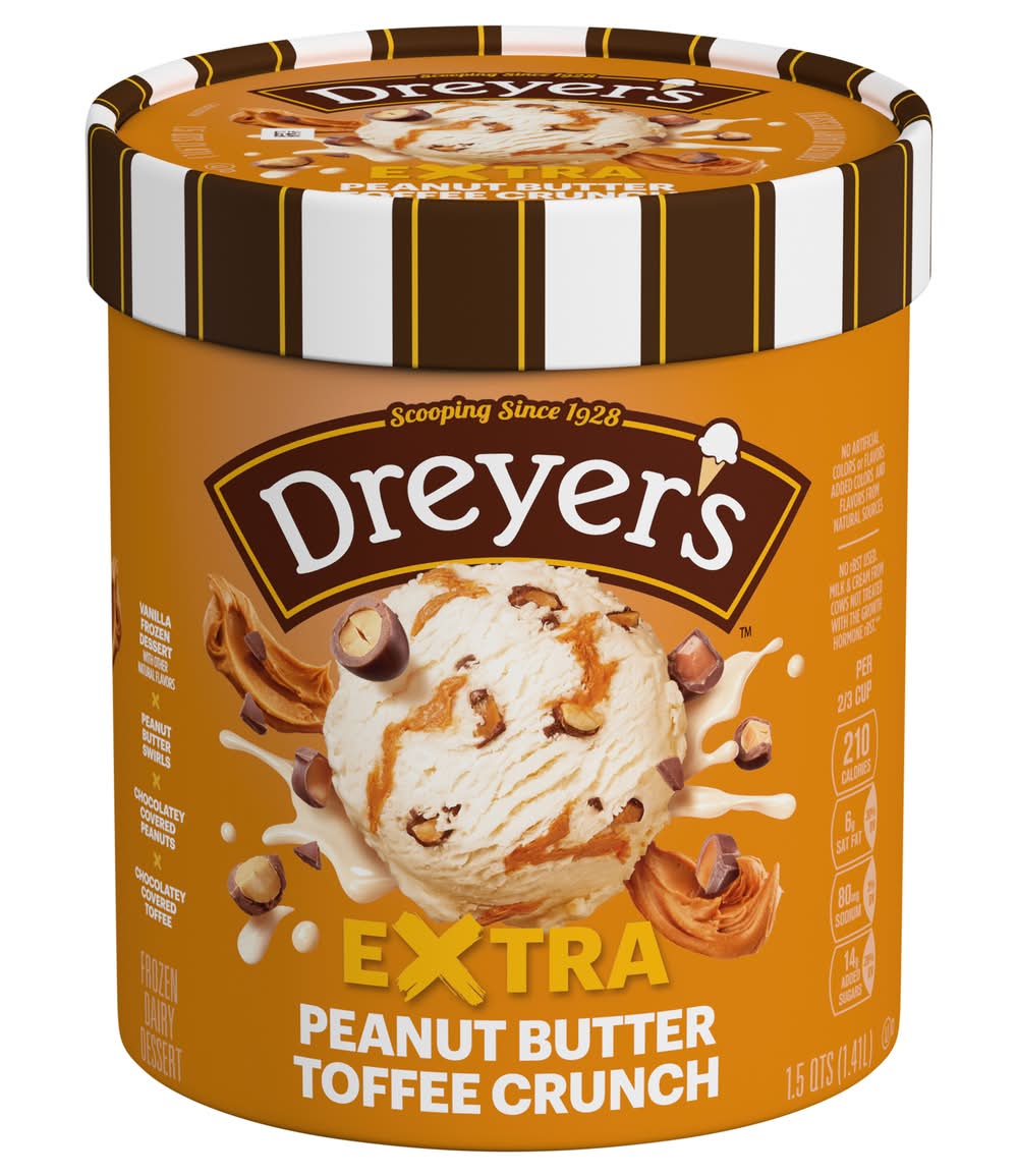 Edy's Extra Ice Cream, Peanut Butter Toffee Crunch (1.5 qt)