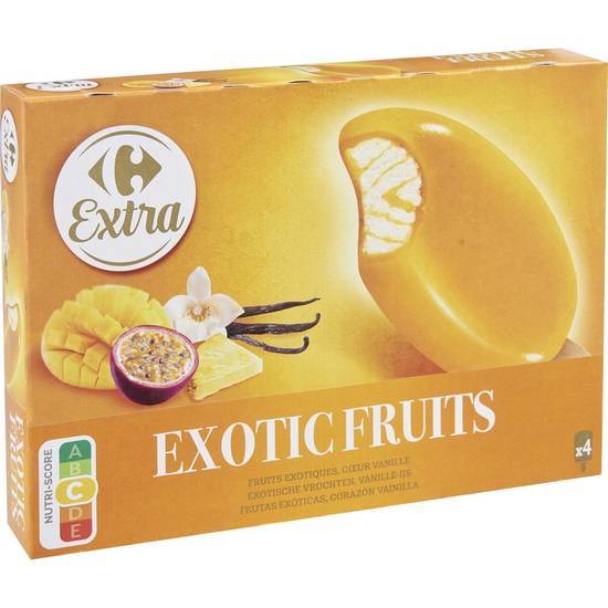 Carrefour Extra - Glace aux fruits exotiques (vanille)