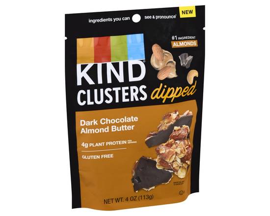 Kind · Clusters Dipped Dark Chocolate Almond Butter Glten Free (4 oz)