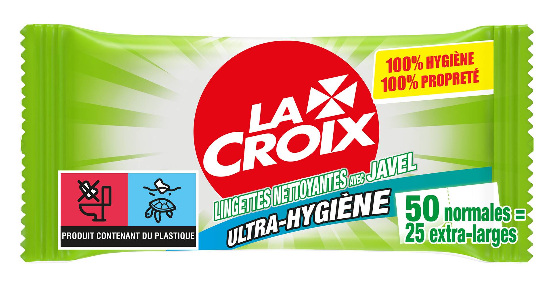 La Croix - Lingettes nettoyantes désinfectant javel ultra hygiène (148g)