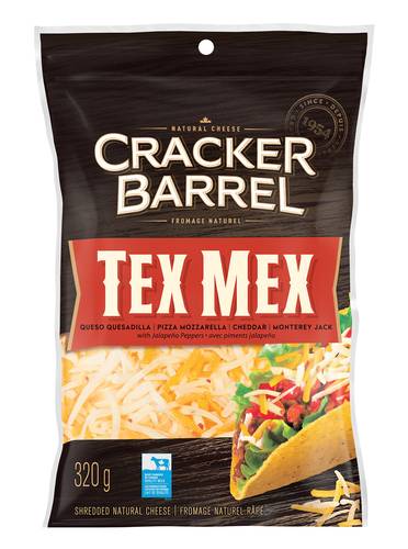 Cracker barrel tex mex fromage naturel râpé - tex mex grated natural cheese