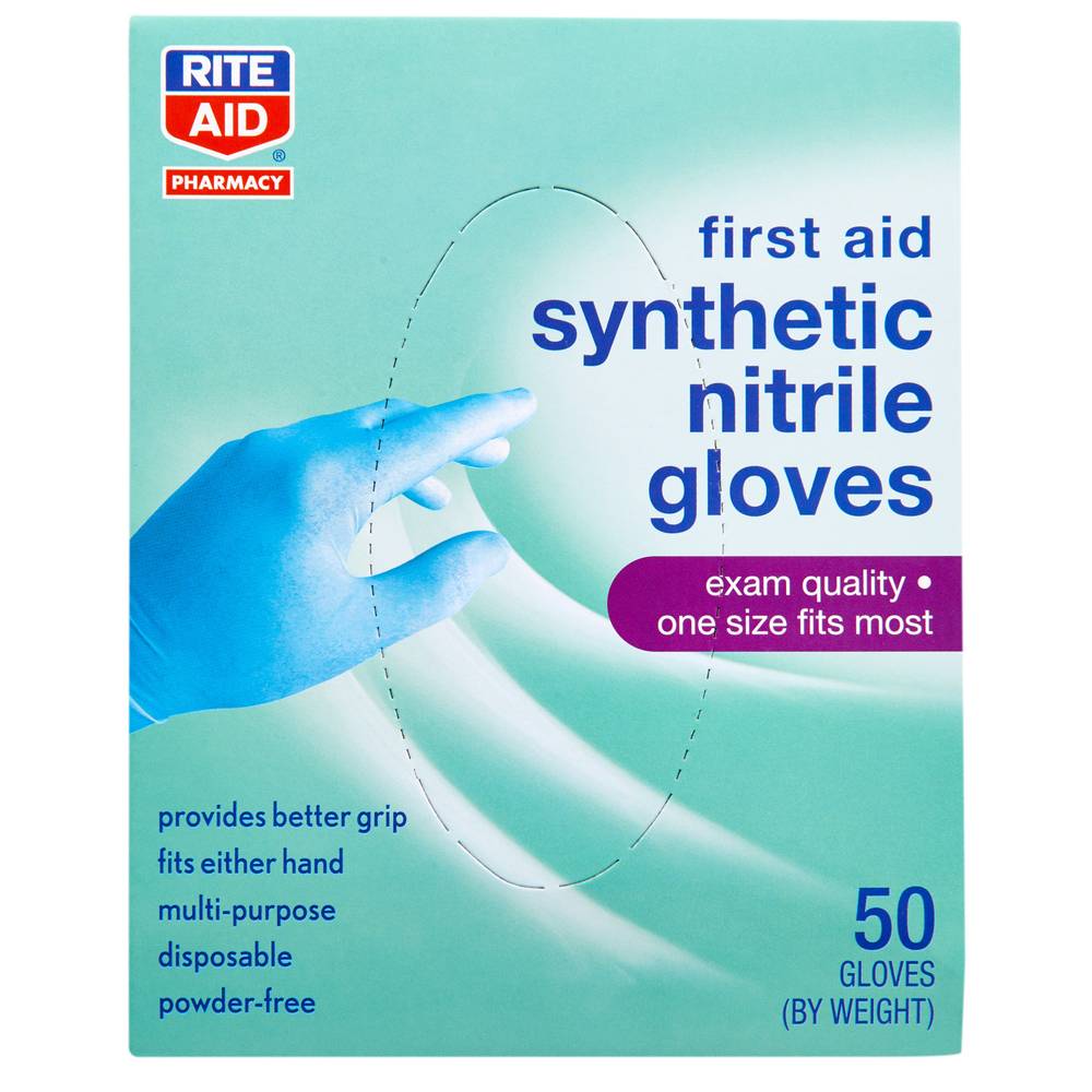 Rite Aid First Aid Synthetic Nitrile Gloves (50 ct)