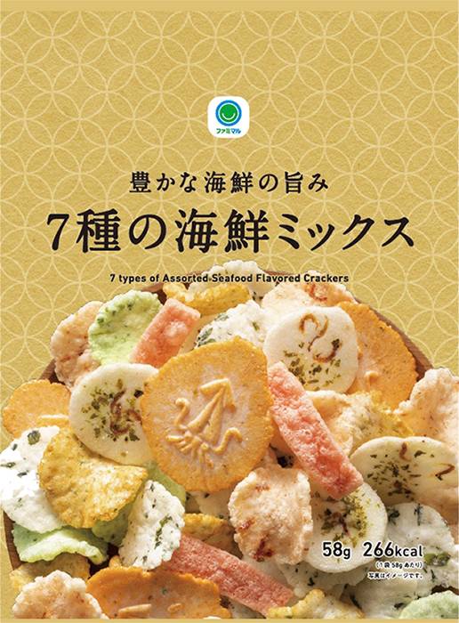 日本全家７種綜合海鮮風味仙貝