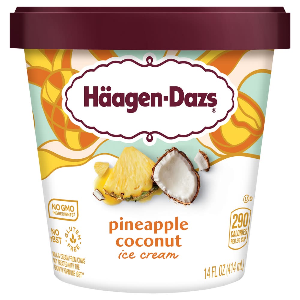 Häagen-Dazs Ice Cream, Pineapple Coconut (14 fl oz)