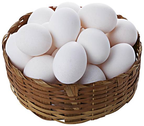 Ovos brancos grandes (20 unidades)