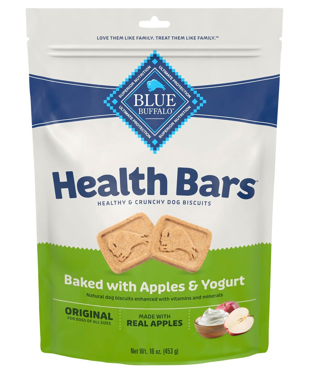 Blue Buffalo Healthy & Crunchy Bar Dog Biscuits, Apples & Yogurt (16 oz)