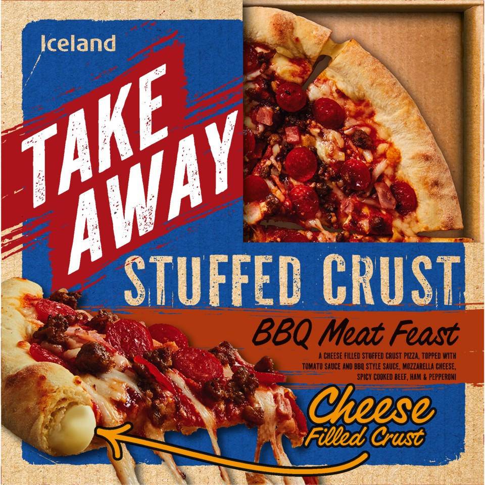 Iceland Stuffed Crust Bbq Meat Feast Pizza