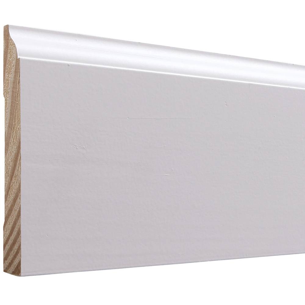 RELIABILT 9/16-in x 4-1/4-in x 8-ft Colonial Primed Pine 620 Baseboard Moulding | 620 8FJPMD