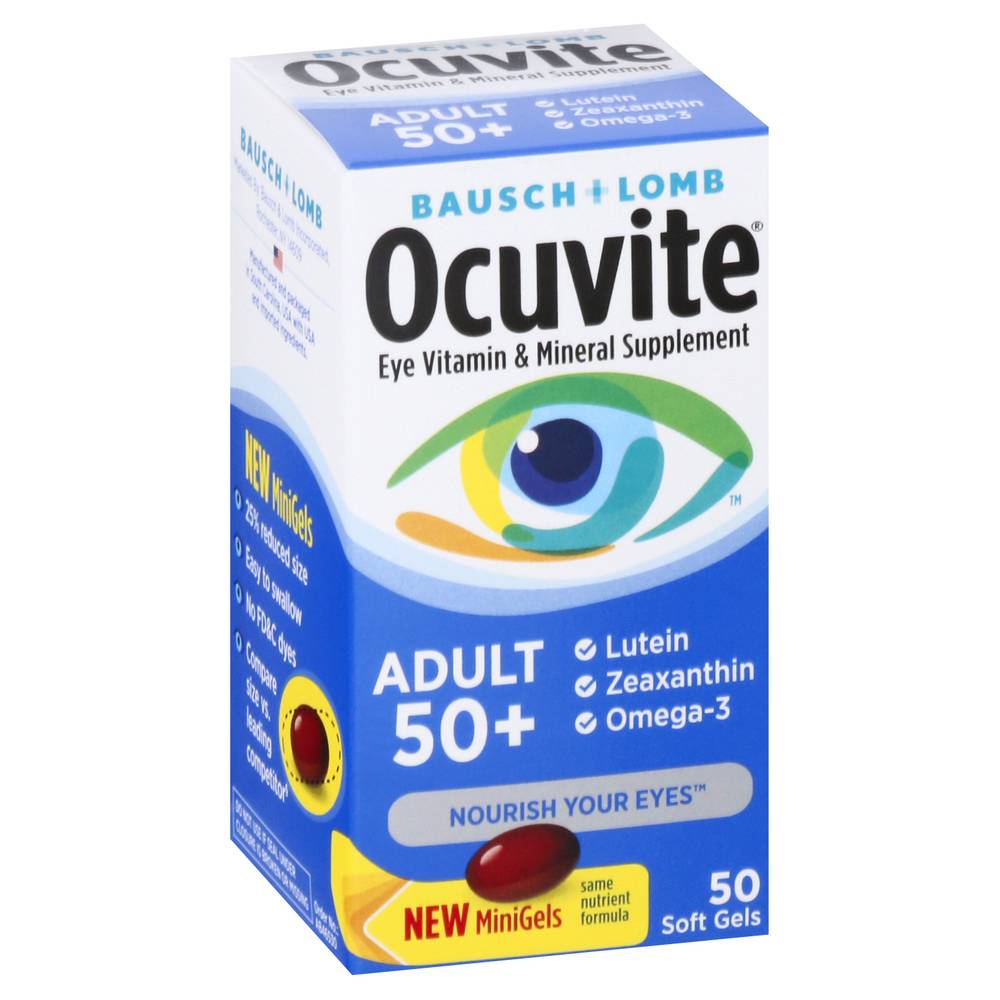 Ocuvite Adult 50+ Softgels Eye Vitamin & Minerals Supplement