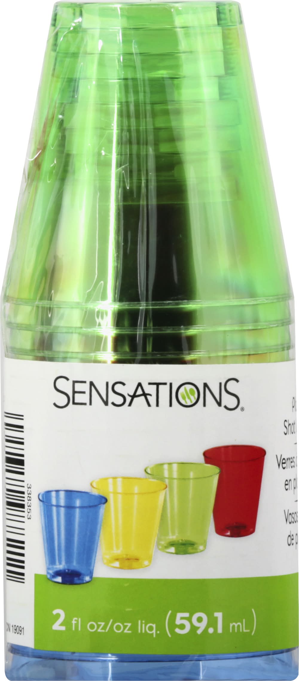 Sensations Plastic Shot Glasses 2 Fluid Ounce