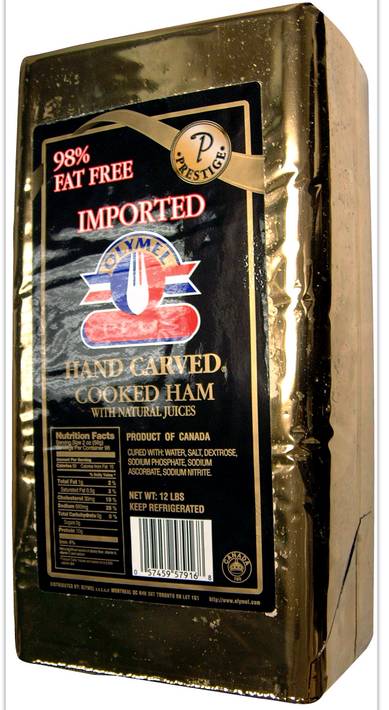98% Fat Free Boneless Cooked Ham with Natural Juices - 12 lbs