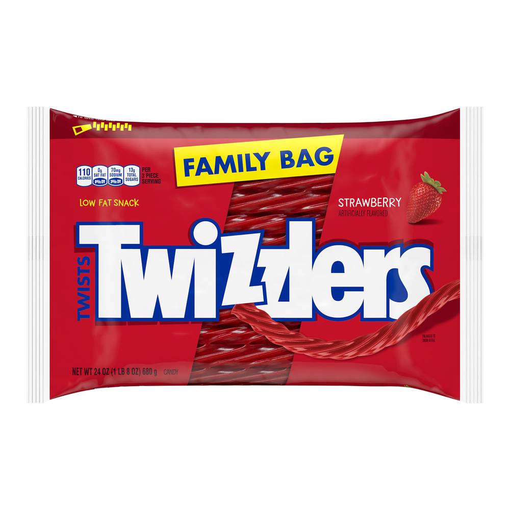 Twizzlers Twists Strawberry Flavor Candy Family Bag (1.5 lbs)