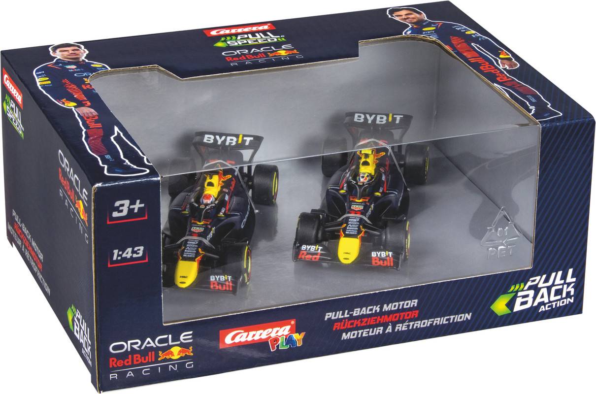 Formula 1 · Set coches fricción red bull f1 pull back perez y verstappen (2 )