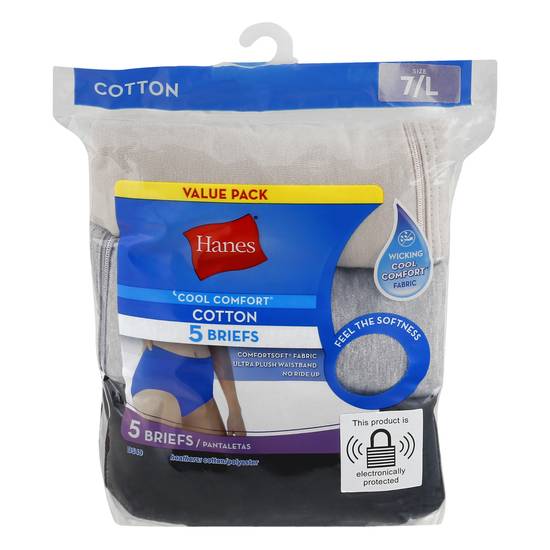 Hanes Cool Comfort Cotton Briefs (7/l/grey)