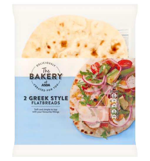 ASDA The Bakery Plain Flatbreads (2 pack)