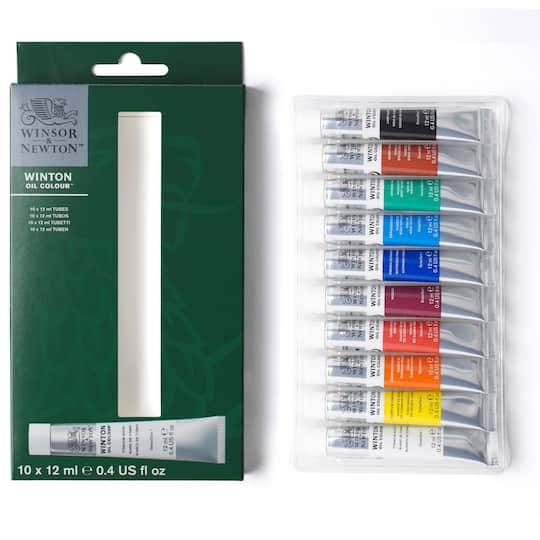 Winsor & Newton Winton Oil Colour 10 Color Paint Set, Multi