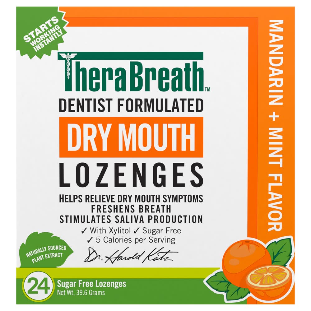 TheraBreath Mandarin + Mint Dry Mouth Lozenges (39.6 g)